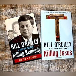 Hardback copies of “Killing Jesus” and “Killing Kennedy” by Bill O’Reilly